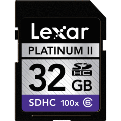 Lexar 32GB Platinum II 100x SDHC