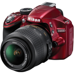 Nikon D3200 with 18-55mm VR (Red)