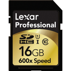Lexar 16GB Professional 600x SDHC