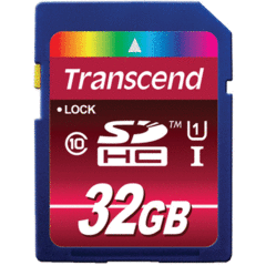 Transcend 32GB SDHC 600x Class 10 UHS-I