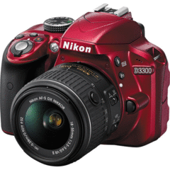 Nikon D3300 with 18-55mm Lens (Red)