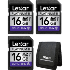 Lexar Platinum II Class 10 16GB SDHC Memory Card (3 Pack)