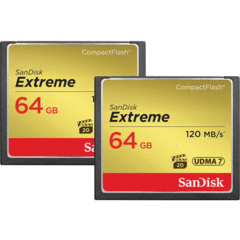 SanDisk 2-Pack of 64GB Extreme CompactFlash