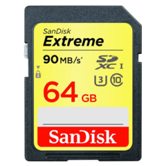 SanDisk 64GB Extreme UHS-I U3 SDXC 90MB/s