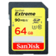 64GB Extreme UHS-I U3 SDXC 90MB/s