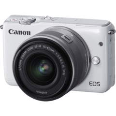 Canon EOS M10 with 15-45mm Kit (White)