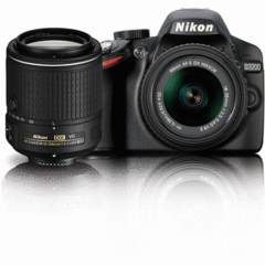 Nikon D3200 with 18-55mm and 55-200mm VR Kit