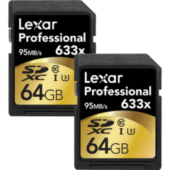Lexar 64GB Professional UHS-I U-3 SDXC (2-Pack)