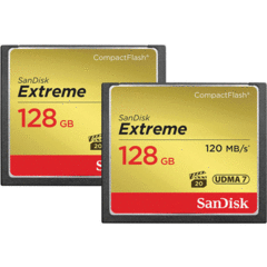 SanDisk Extreme CompactFlash 128GB 120MB/s (2-Pack)