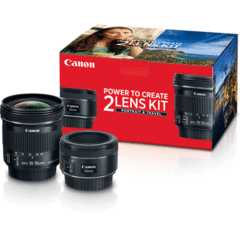Canon 50mm f/1.8 and 10-18mm Portrait & Travel Kit