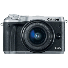 Canon EOS M6 with 15-45mm Kit (Silver)