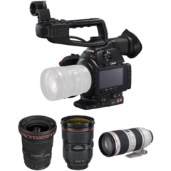 Canon EOS C100 Mark Cinema EOS Camera with Triple Lens Kit