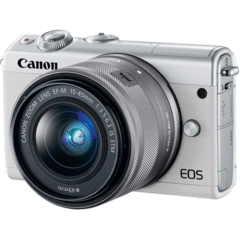 Canon EOS M100 with 15-45mm f/3.5-6.3 IS STM (White)