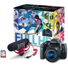 Canon EOS Rebel T6i with 18-55mm Video Creator Kit