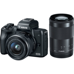Canon EOS M50 with 15-45mm and 55-200mm (Black)