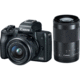 EOS M50 with 15-45mm and 55-200mm (Black)