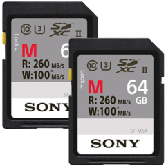 Sony 64 GB M Series UHS-II SDXC (2-Pack) (SOSD64GBU2K)