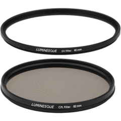 Luminesque 82mm Circular Polarizer and UV Slim PRO Filter Kit