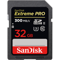 SanDisk 32GB Extreme PRO UHS-II SDHC (300 MB/s)