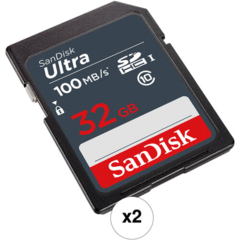 SanDisk 32GB Ultra SDHC UHS-I Memory Card (2-Pack)