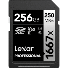 Lexar 256GB Professional 1667x UHS-II SDXC (2-Pack)