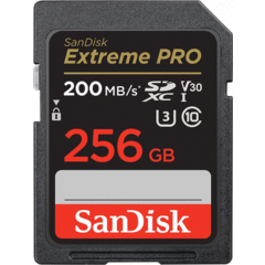 SanDisk 256GB Extreme PRO SDXC UHS-I (200 MB/s)