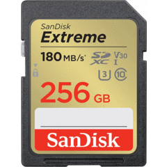 SanDisk 256GB Extreme SDXC UHS-I (180 MB/s)
