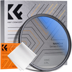 K&F Concept 77mm Circular Polarizer Filter with Cleaning Cloth (K Series)