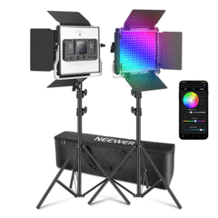Neewer Upgraded RGB 660 PRO II LED Video Light Kit (2-Pack)