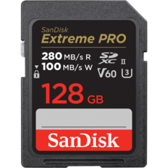SanDisk 128GB Extreme PRO UHS-II SDXC (280 MB/s)