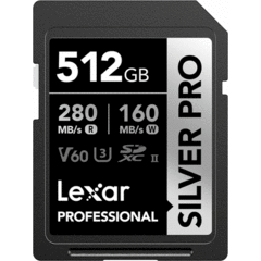 Lexar 512GB Professional SILVER PRO UHS-II SDXC