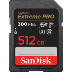SanDisk 512GB Extreme PRO UHS-II SDXC (300 MB/s)
